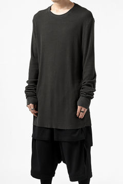 画像をギャラリービューアに読み込む, thomkrom LONG SLEEVE TOPS / STRETCH MIXED UP RIB (BROWN)