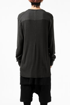 画像をギャラリービューアに読み込む, thomkrom LONG SLEEVE TOPS / STRETCH MIXED UP RIB (BROWN)