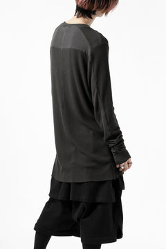 画像をギャラリービューアに読み込む, thomkrom LONG SLEEVE TOPS / STRETCH MIXED UP RIB (BROWN)