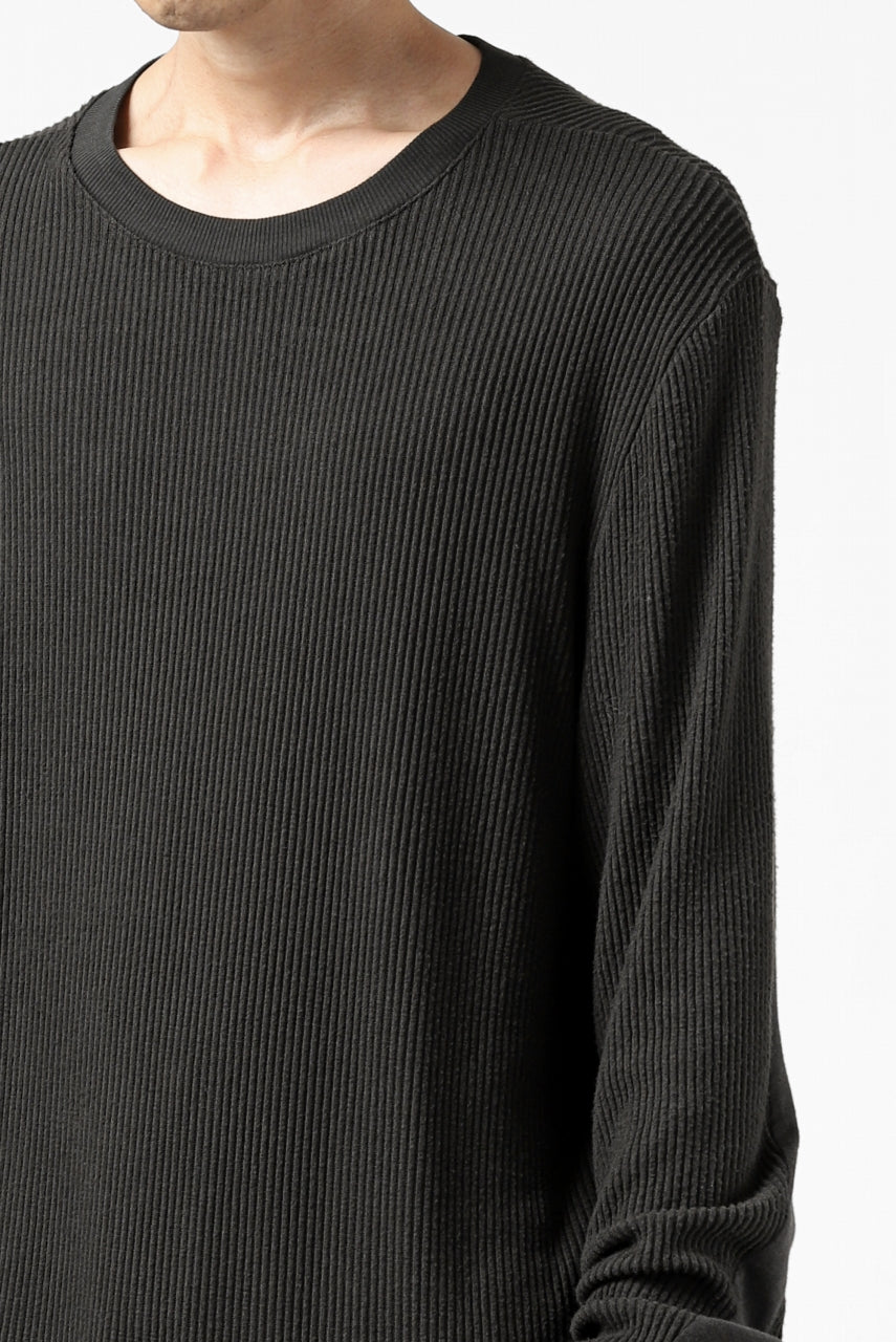 画像をギャラリービューアに読み込む, thomkrom LONG SLEEVE TOPS / STRETCH MIXED UP RIB (BROWN)