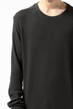 画像をギャラリービューアに読み込む, thomkrom LONG SLEEVE TOPS / STRETCH MIXED UP RIB (BROWN)