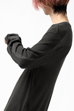 画像をギャラリービューアに読み込む, thomkrom LONG SLEEVE TOPS / STRETCH MIXED UP RIB (BROWN)