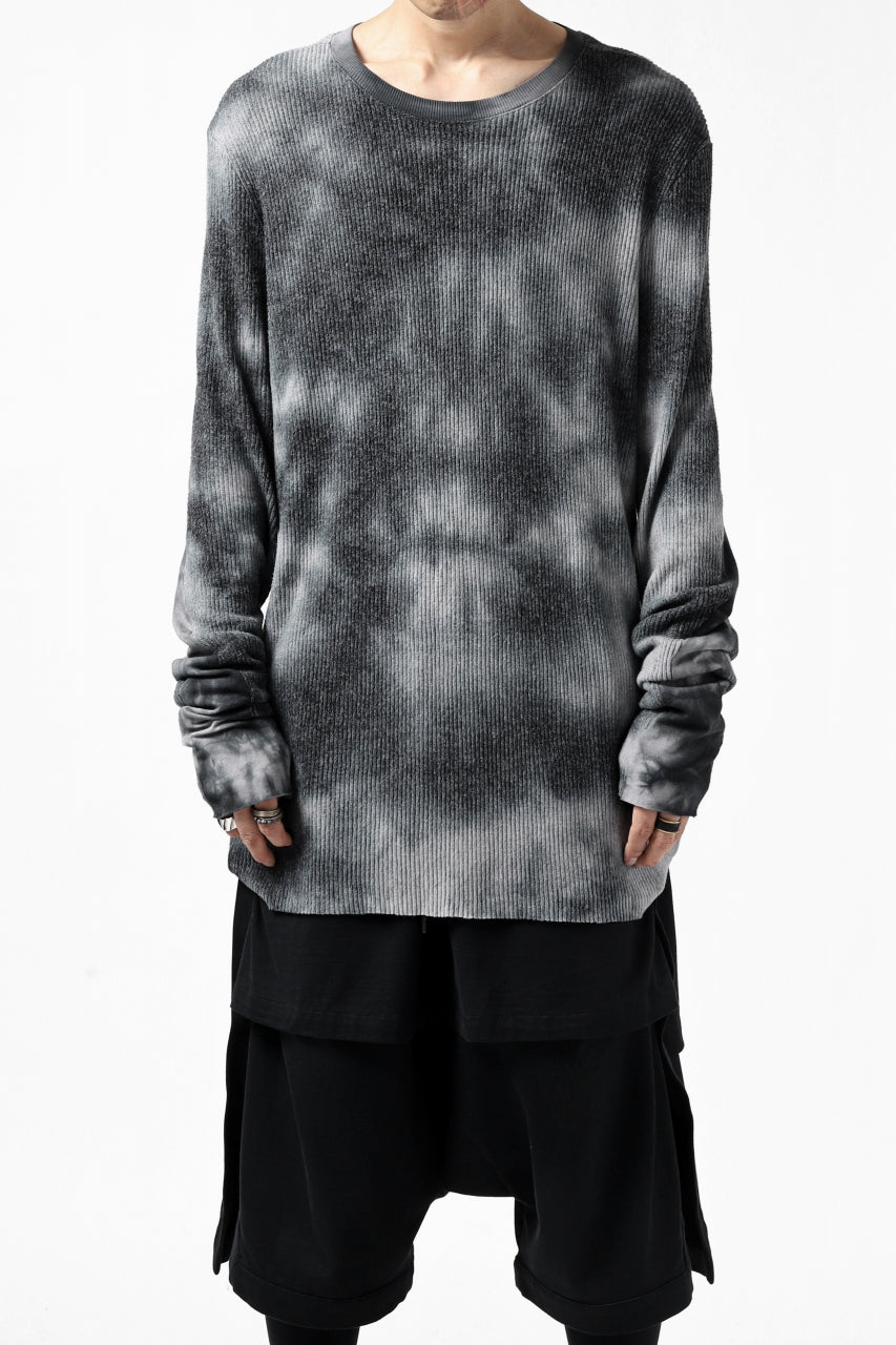 画像をギャラリービューアに読み込む, thomkrom DYEING LONG SLEEVE TOPS / STRETCH MIXED UP RIB (MARBLE T109)
