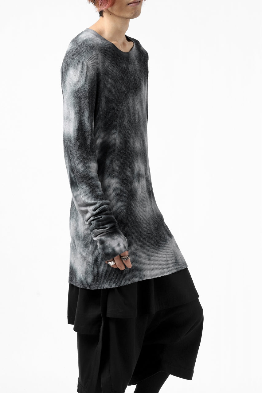 画像をギャラリービューアに読み込む, thomkrom DYEING LONG SLEEVE TOPS / STRETCH MIXED UP RIB (MARBLE T109)