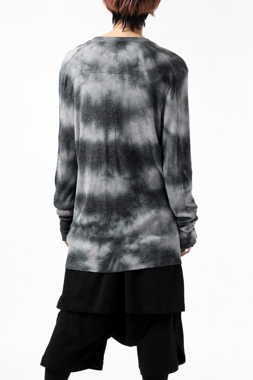 画像をギャラリービューアに読み込む, thomkrom DYEING LONG SLEEVE TOPS / STRETCH MIXED UP RIB (MARBLE T109)