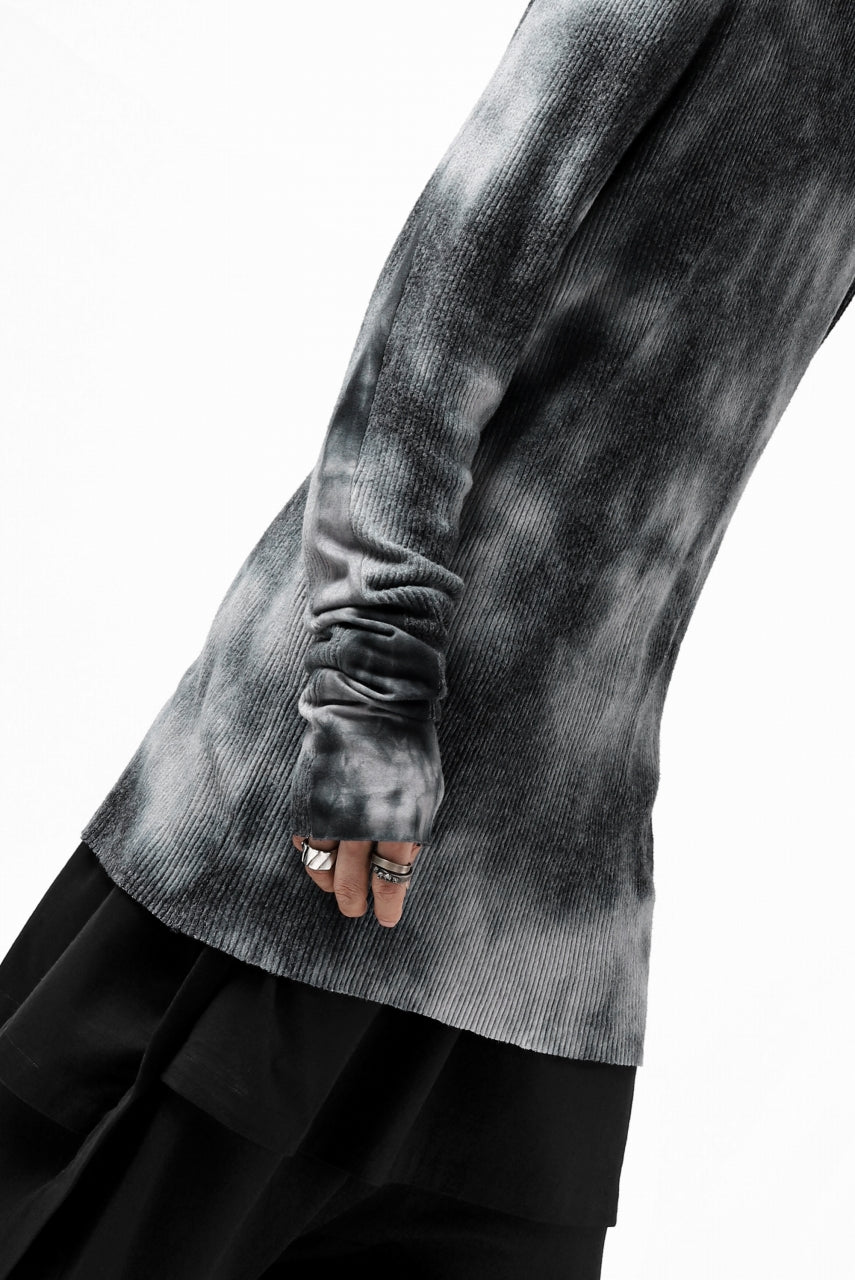 画像をギャラリービューアに読み込む, thomkrom DYEING LONG SLEEVE TOPS / STRETCH MIXED UP RIB (MARBLE T109)