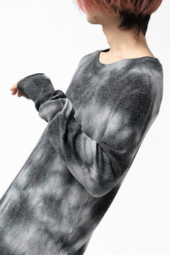 画像をギャラリービューアに読み込む, thomkrom DYEING LONG SLEEVE TOPS / STRETCH MIXED UP RIB (MARBLE T109)