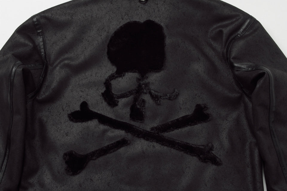 画像をギャラリービューアに読み込む, mastermind WORLD x ALPHA INDUSTRIES SYNTHETIC MOUTON HEAVY JACKET (BLACK)