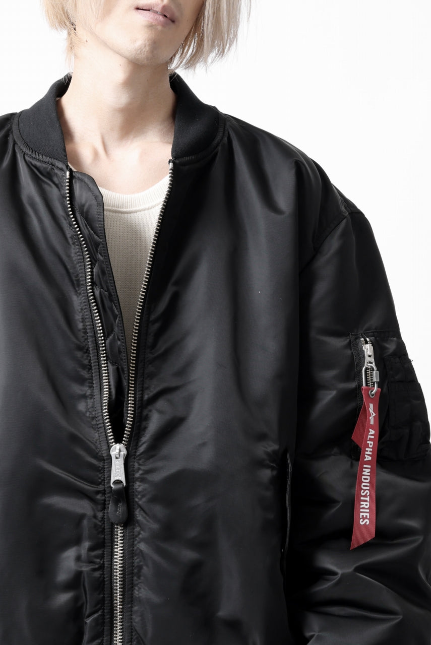 画像をギャラリービューアに読み込む, mastermind WORLD x ALPHA INDUSTRIES RIVERSIBLE MA-1 JACKET - CRAZY PANELED (BLACK)