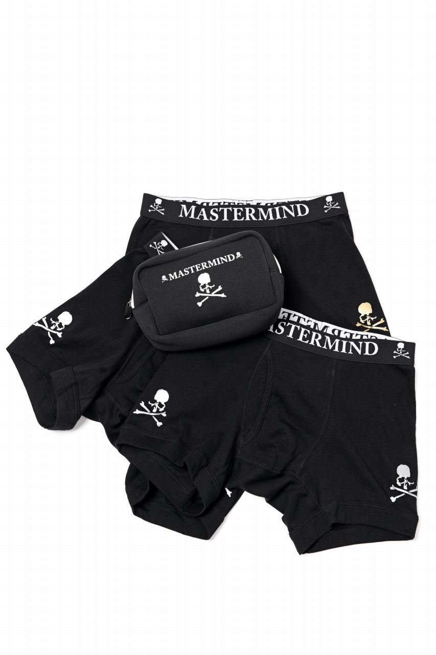 Load image into Gallery viewer, mastermind WORLD MEN'S BOXER SHORTS / 3 PIECES SET (BLACK)