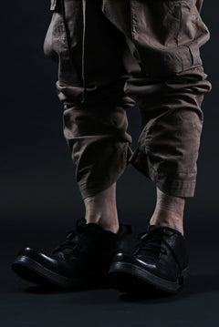 画像をギャラリービューアに読み込む, BORIS BIDJAN SABERI HORSE LEATHER DERBY SHOES / WASHED & HAND-TREATED "SHOE1-SIN" (BLACK)