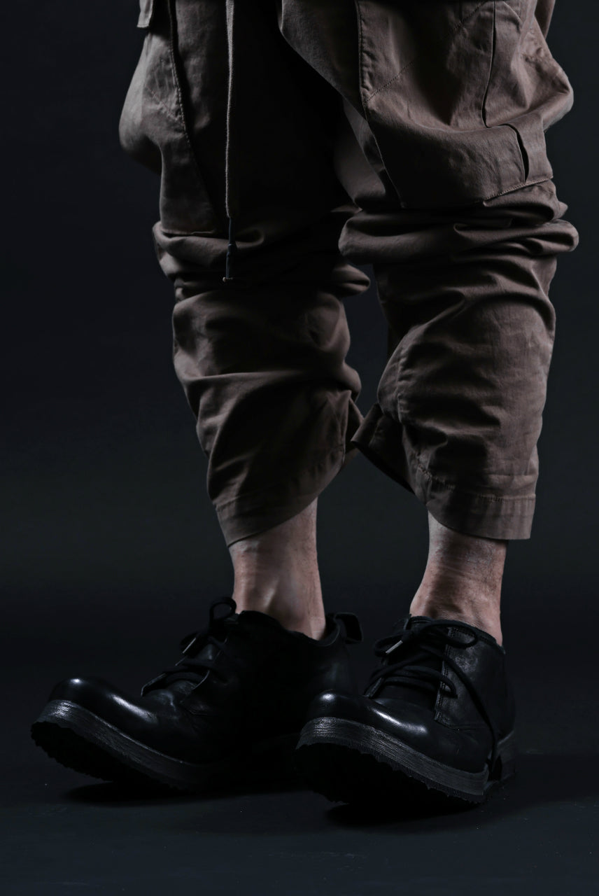 画像をギャラリービューアに読み込む, BORIS BIDJAN SABERI HORSE LEATHER DERBY SHOES / WASHED & HAND-TREATED "SHOE1-SIN" (BLACK)