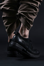 画像をギャラリービューアに読み込む, BORIS BIDJAN SABERI HORSE LEATHER DERBY SHOES / WASHED & HAND-TREATED "SHOE1-SIN" (BLACK)