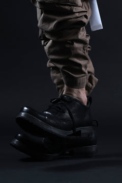 画像をギャラリービューアに読み込む, BORIS BIDJAN SABERI HORSE LEATHER DERBY SHOES / WASHED & HAND-TREATED "SHOE1-SIN" (BLACK)