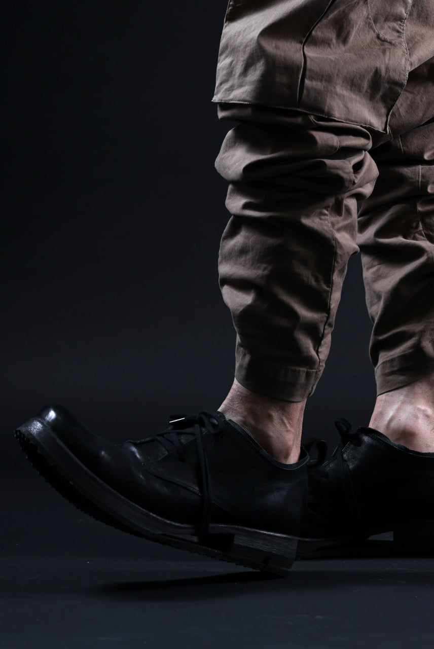 画像をギャラリービューアに読み込む, BORIS BIDJAN SABERI HORSE LEATHER DERBY SHOES / WASHED & HAND-TREATED "SHOE1-SIN" (BLACK)