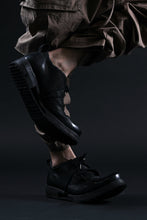 画像をギャラリービューアに読み込む, BORIS BIDJAN SABERI HORSE LEATHER DERBY SHOES / WASHED & HAND-TREATED "SHOE1-SIN" (BLACK)