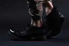 画像をギャラリービューアに読み込む, BORIS BIDJAN SABERI HORSE LEATHER DERBY SHOES / WASHED & HAND-TREATED "SHOE1-SIN" (BLACK)