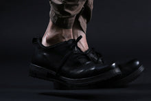 画像をギャラリービューアに読み込む, BORIS BIDJAN SABERI HORSE LEATHER DERBY SHOES / WASHED & HAND-TREATED "SHOE1-SIN" (BLACK)