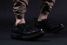 画像をギャラリービューアに読み込む, BORIS BIDJAN SABERI HORSE LEATHER DERBY SHOES / WASHED & HAND-TREATED "SHOE1-SIN" (BLACK)