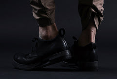 画像をギャラリービューアに読み込む, BORIS BIDJAN SABERI HORSE LEATHER DERBY SHOES / WASHED & HAND-TREATED "SHOE1-SIN" (BLACK)