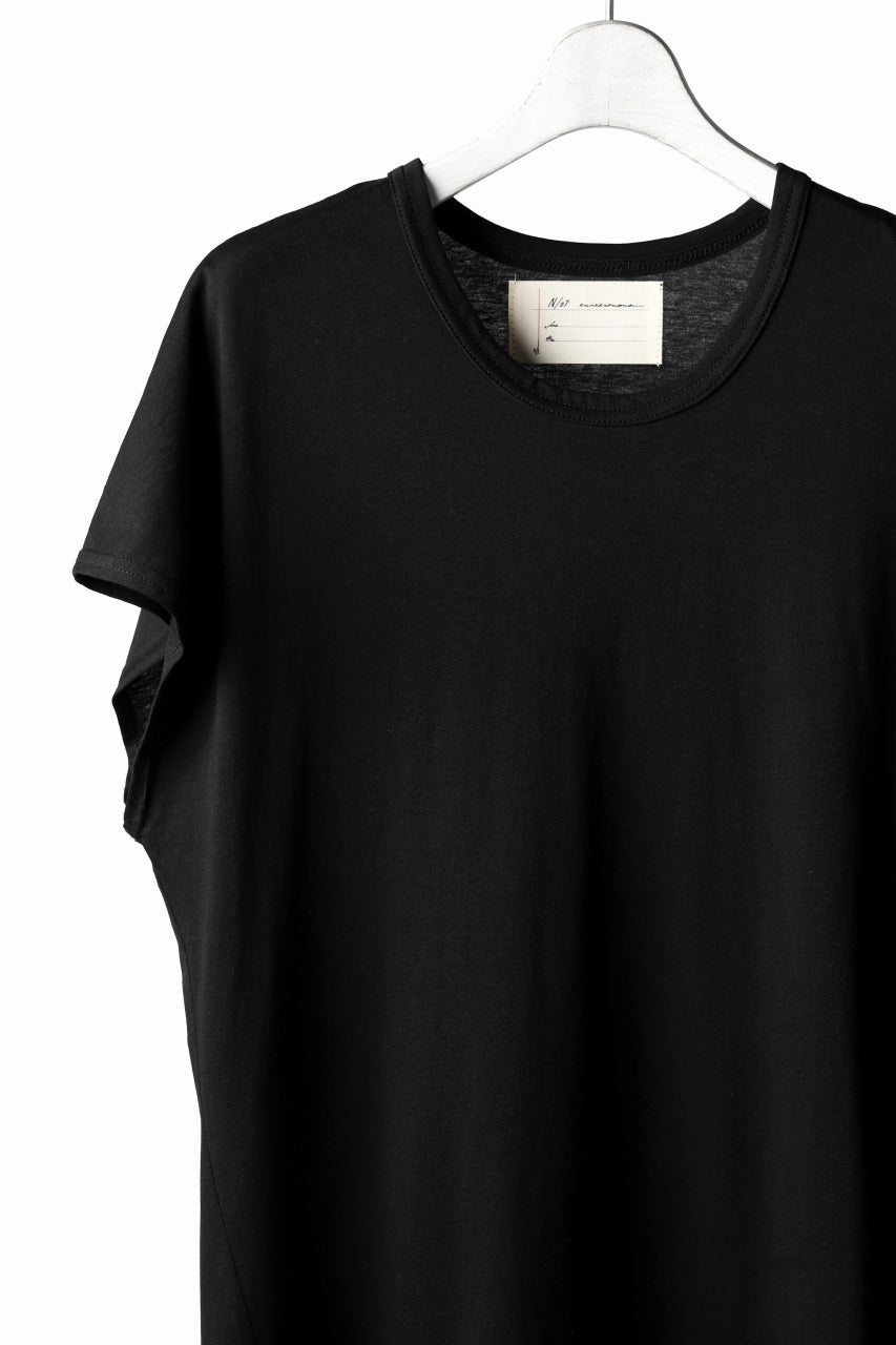 画像をギャラリービューアに読み込む, N/07 KIMONO-SLEEVE T-SHIRT / DERABE CLAIR FINE (BLACK)