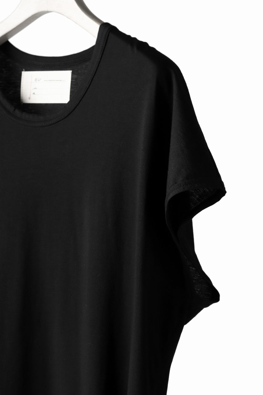 画像をギャラリービューアに読み込む, N/07 KIMONO-SLEEVE T-SHIRT / DERABE CLAIR FINE (BLACK)