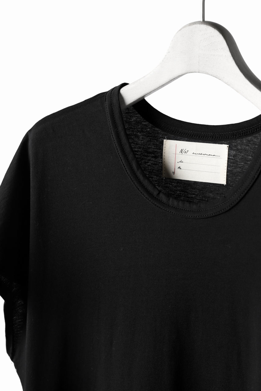 画像をギャラリービューアに読み込む, N/07 KIMONO-SLEEVE T-SHIRT / DERABE CLAIR FINE (BLACK)