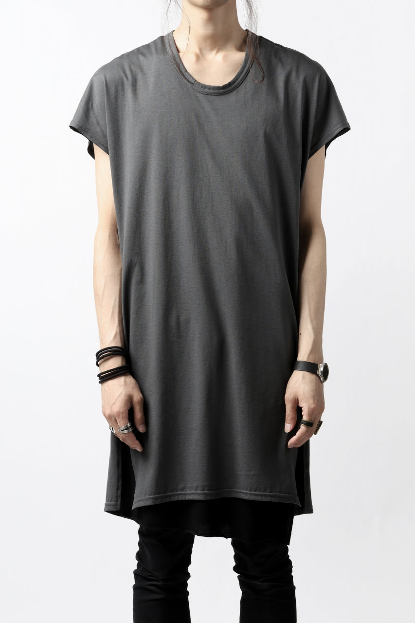 画像をギャラリービューアに読み込む, N/07 KIMONO-SLEEVE T-SHIRT / DERABE CLAIR FINE (DARK GREY)