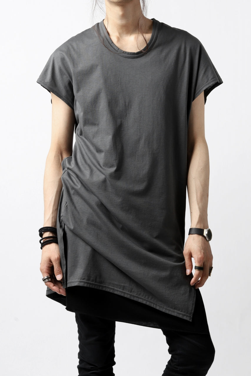 画像をギャラリービューアに読み込む, N/07 KIMONO-SLEEVE T-SHIRT / DERABE CLAIR FINE (DARK GREY)
