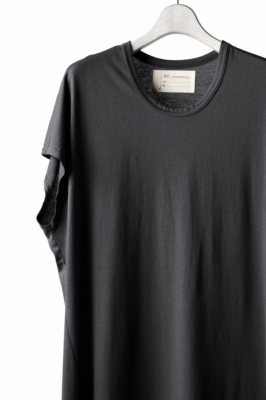 画像をギャラリービューアに読み込む, N/07 KIMONO-SLEEVE T-SHIRT / DERABE CLAIR FINE (DARK GREY)