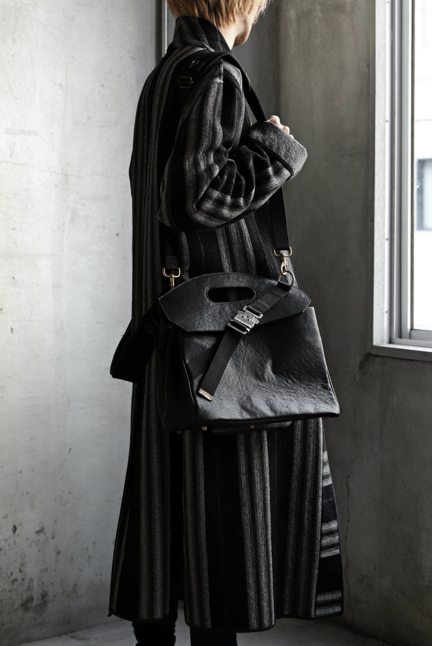 画像をギャラリービューアに読み込む, ierib BARK 2WAY HAND SHOULDER BAG / FVT Oiled Horse (BLACK)