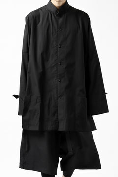 画像をギャラリービューアに読み込む, Y's BANG ON! No.120 CUFF ST CHINA SHIRT / AIR-TUMBLED COTTON (BLACK)