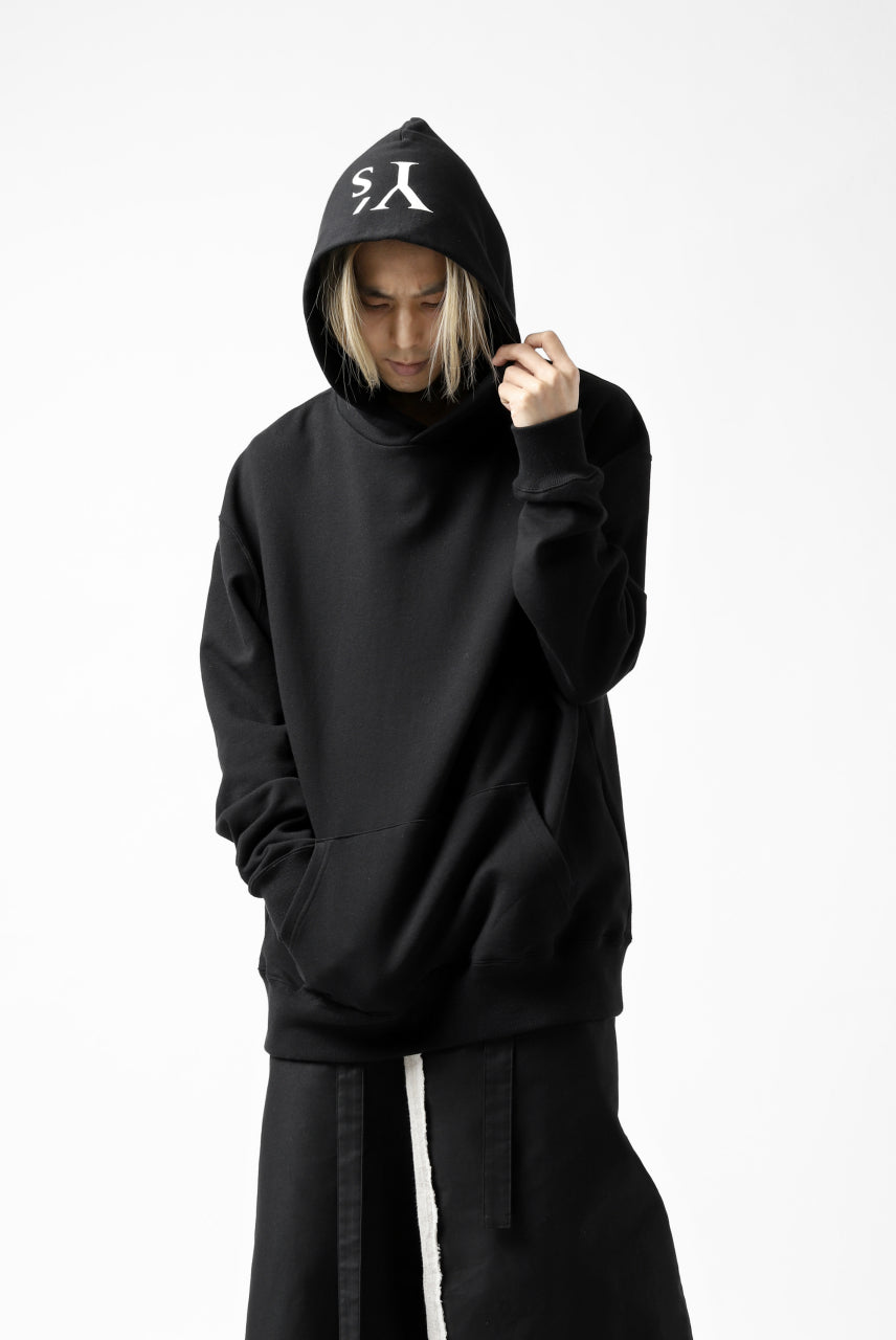 画像をギャラリービューアに読み込む, Y's REGULAR FIT LOGO SWEATER HOODIE (BLACK)