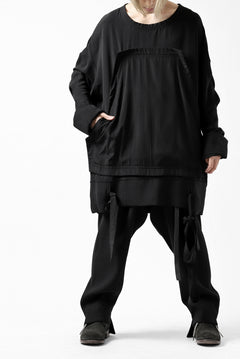 画像をギャラリービューアに読み込む, SOSNOVSKA WIDE SHIRTED LONG SLEEVE TOP (BLACK)