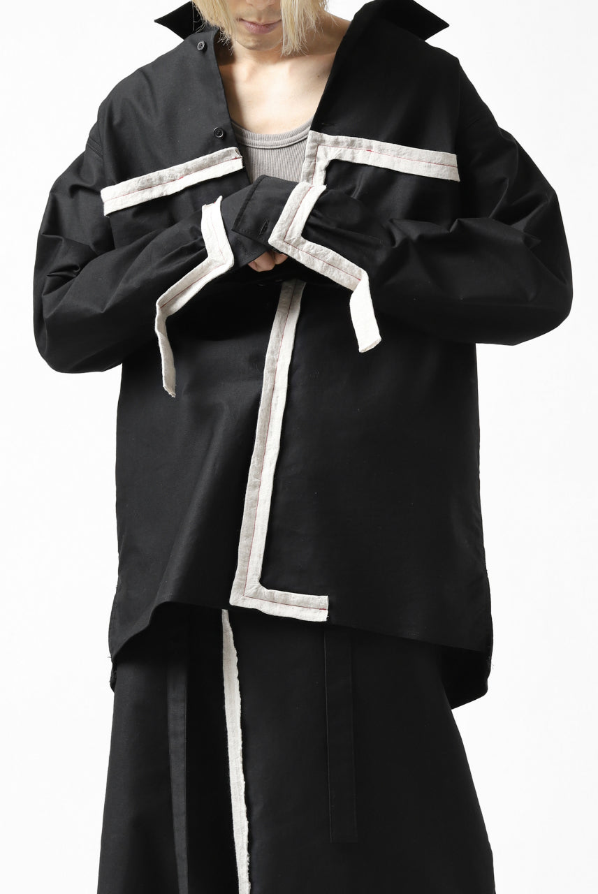 画像をギャラリービューアに読み込む, Y's BANG ON! No.139 ANCIENT TRIBE TAPE-STITCH SHIRT (BLACK)