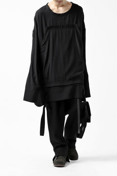 画像をギャラリービューアに読み込む, SOSNOVSKA WIDE SHIRTED LONG SLEEVE TOP (BLACK)