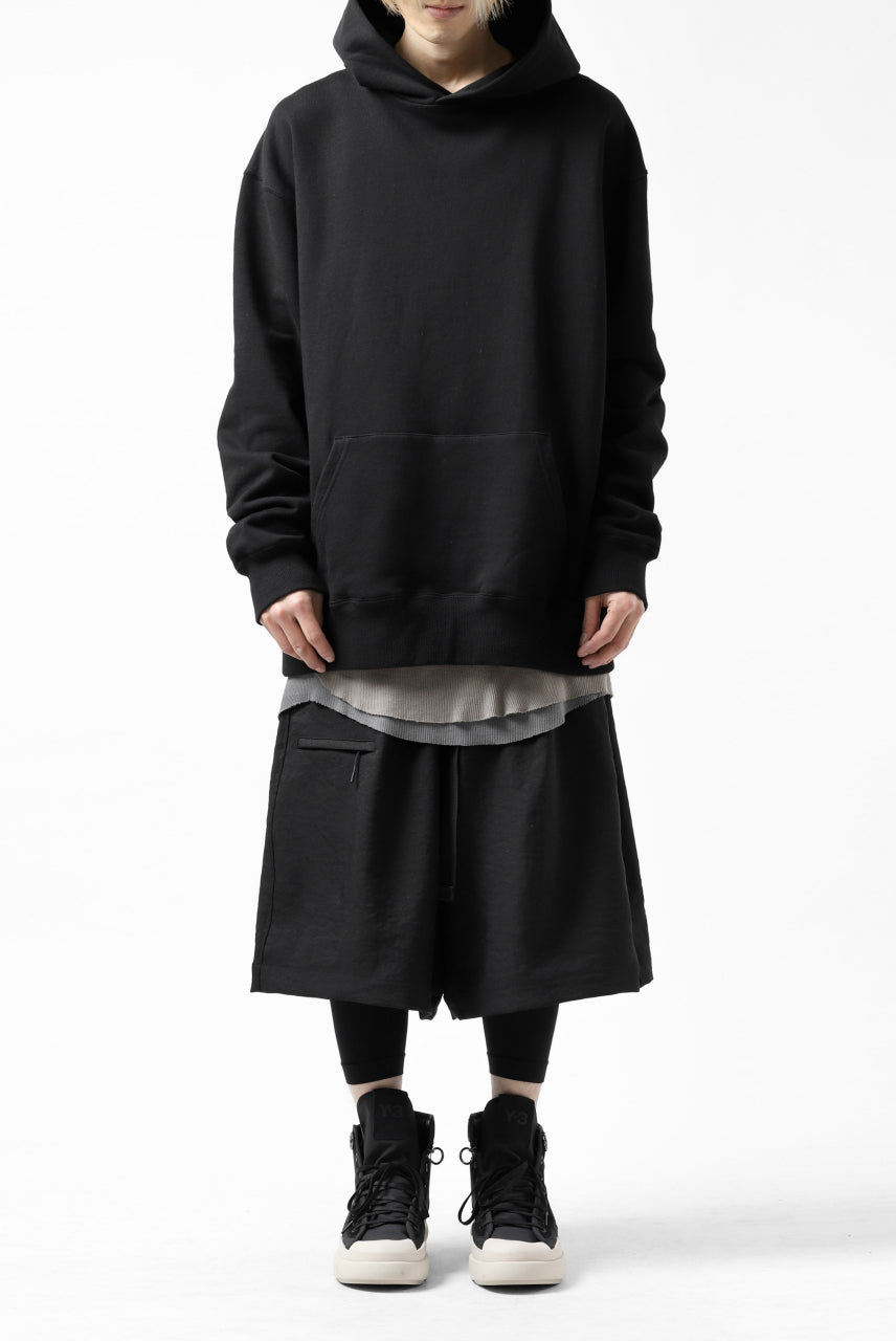 画像をギャラリービューアに読み込む, Y's REGULAR FIT LOGO SWEATER HOODIE (BLACK)
