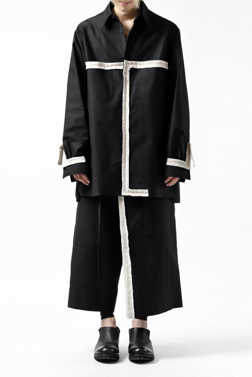 画像をギャラリービューアに読み込む, Y's BANG ON! No.139 ANCIENT TRIBE TAPE-STITCH SHIRT (BLACK)