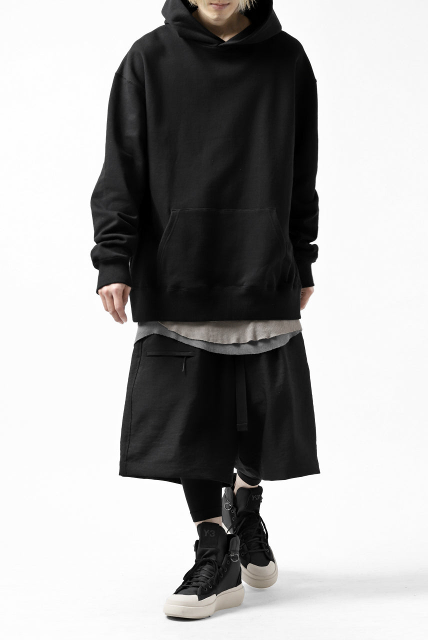 画像をギャラリービューアに読み込む, Y's REGULAR FIT LOGO SWEATER HOODIE (BLACK)