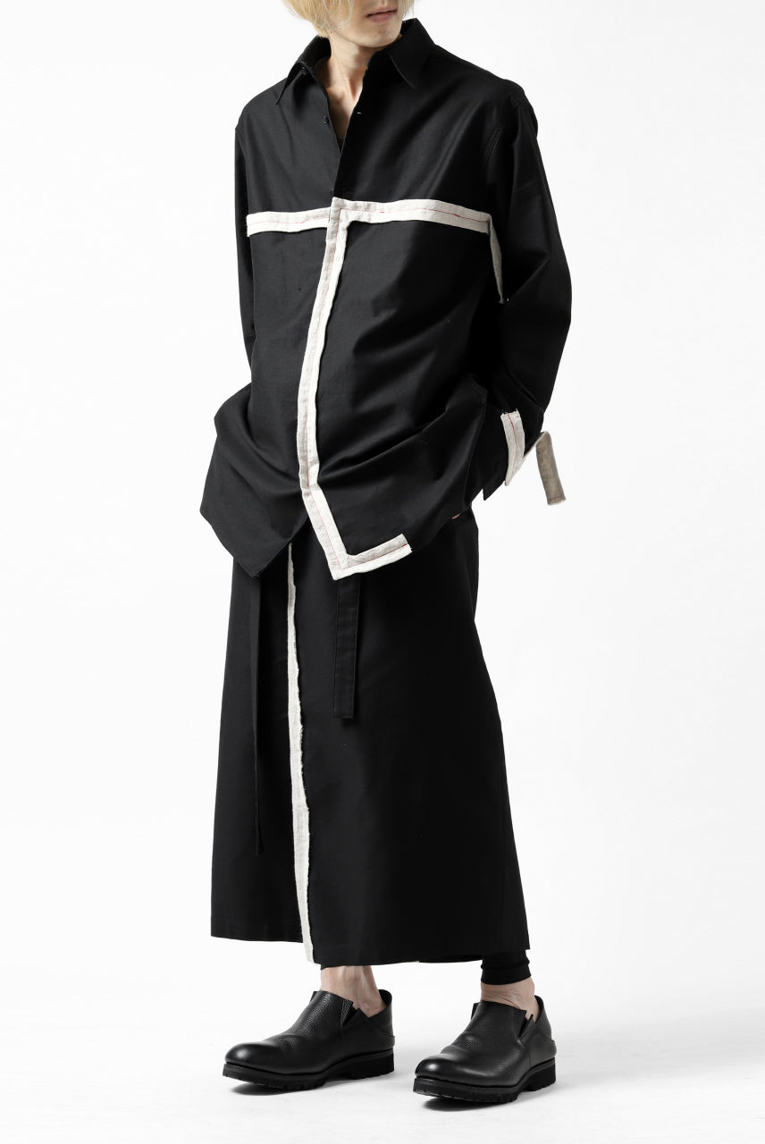 画像をギャラリービューアに読み込む, Y's BANG ON! No.139 ANCIENT TRIBE TAPE-STITCH SHIRT (BLACK)