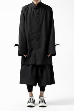 画像をギャラリービューアに読み込む, Y's BANG ON! No.120 CUFF ST CHINA SHIRT / AIR-TUMBLED COTTON (BLACK)