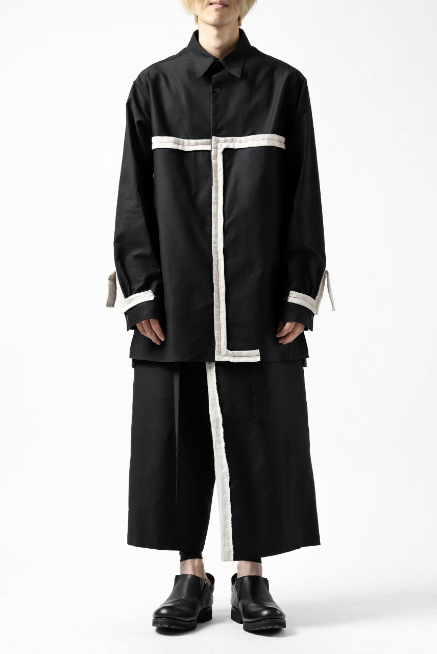 画像をギャラリービューアに読み込む, Y's BANG ON! No.139 ANCIENT TRIBE TAPE-STITCH SHIRT (BLACK)