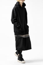 画像をギャラリービューアに読み込む, Y's REGULAR FIT LOGO SWEATER HOODIE (BLACK)