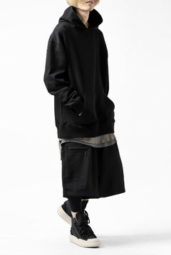 画像をギャラリービューアに読み込む, Y's REGULAR FIT LOGO SWEATER HOODIE (BLACK)