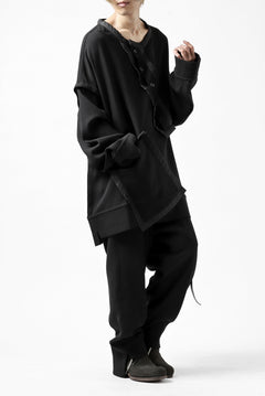 画像をギャラリービューアに読み込む, SOSNOVSKA COLLAPSED PLANK SHIRT-PULLOVER (BLACK)