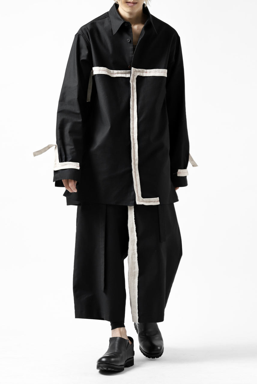 画像をギャラリービューアに読み込む, Y's BANG ON! No.139 ANCIENT TRIBE TAPE-STITCH SHIRT (BLACK)