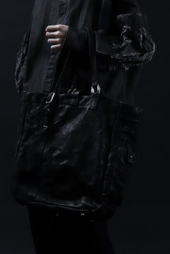 画像をギャラリービューアに読み込む, ISAMU KATAYAMA BACKLASH TOTE BAG / DOUBLE SHOULDER OBJECT DYED (BLACK)