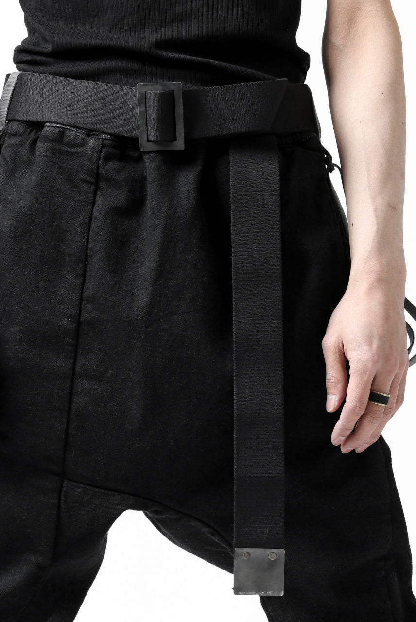 画像をギャラリービューアに読み込む, BORIS BIDJAN SABERI FABRIC & PLATE BELT / OBJECT DYED "BELT5-SIN" (BLACK)
