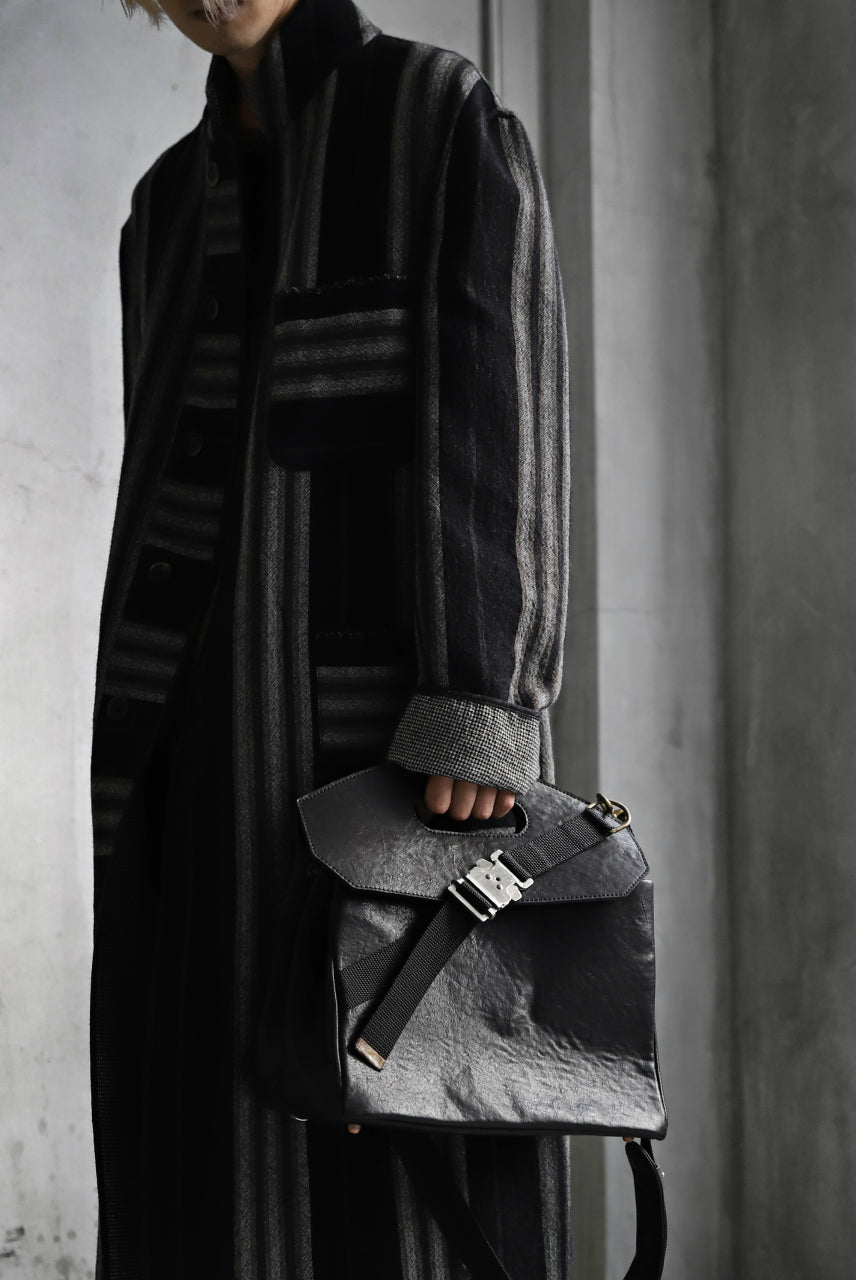 画像をギャラリービューアに読み込む, ierib BARK 2WAY HAND SHOULDER BAG / FVT Oiled Horse (BLACK)