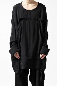 画像をギャラリービューアに読み込む, SOSNOVSKA WIDE SHIRTED LONG SLEEVE TOP (BLACK)